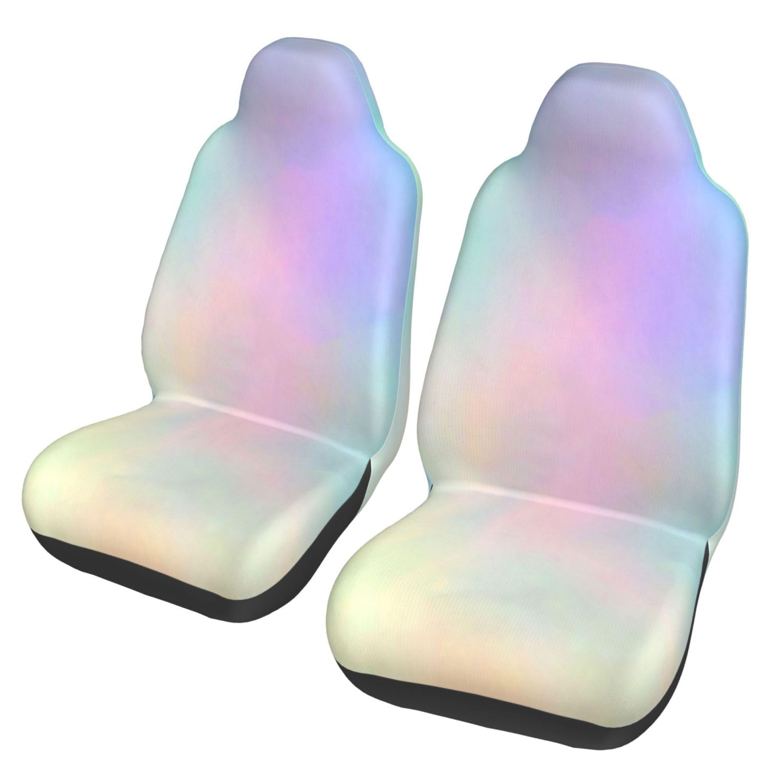 BYwenhopnbs Sehr schöne Hologrammfolie mit Regenbogenstruktur, 2 Stück Autositzbezüge für die Vordersitze, universeller Anti-Rutsch-Sitzschutz BYwenhopnbs Sehr schöne Hologrammfolie mit Regenbogenstruktur, 2 Stück Autositzbezüge für die Vordersitze, universeller Anti-Rutsch-Sitzschutz von BYwenhopnbs