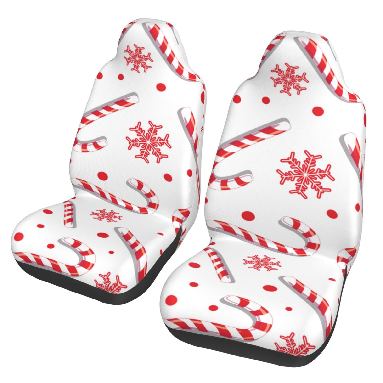 BYwenhopnbs Weihnachtsroter Zuckerstangen-Sitzbezug, 2 Stück, Autositzbezüge für die Vordersitze, universeller Anti-Rutsch-Sitzschutz BYwenhopnbs Weihnachtsroter Zuckerstangen-Sitzbezug, 2 Stück, Autositzbezüge für die Vordersitze, universeller Anti-Rutsch-Sitzschutz von BYwenhopnbs