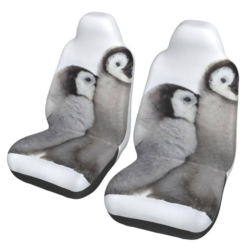 BYwenhopnbs Zwei Pinguine, 2 Stück Autositzbezüge für die Vordersitze, universeller Anti-Rutsch-Sitzschutz von BYwenhopnbs