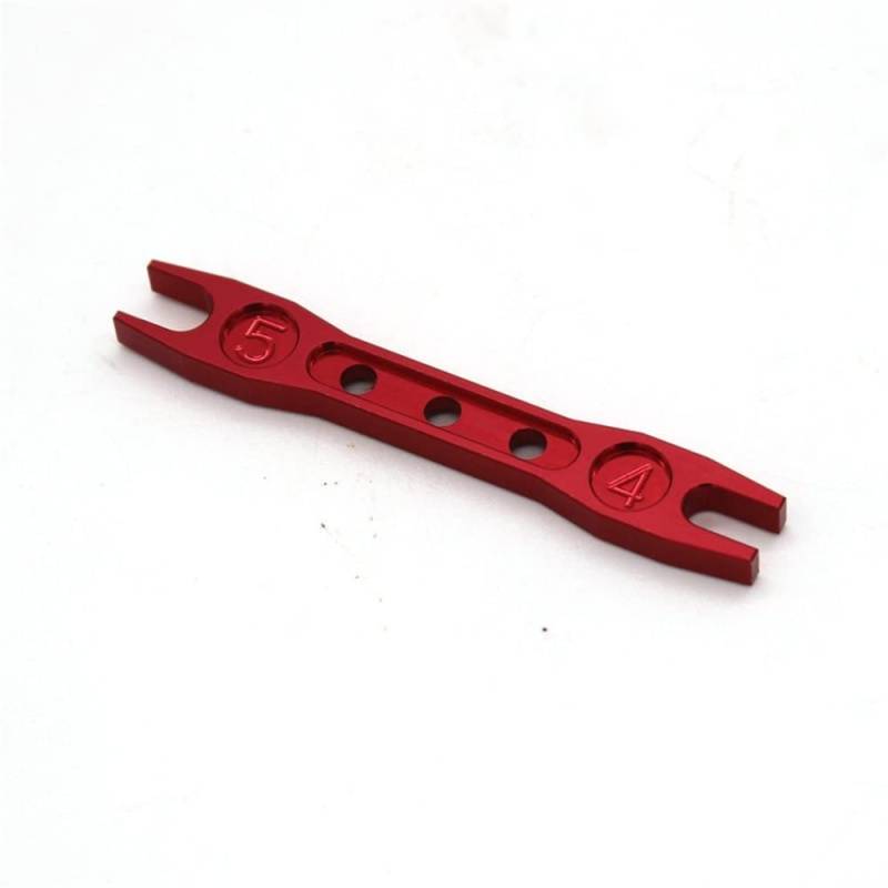 RC-Zubehör Gabelschlüssel for Wltoys 144001 Modell Fernbedienung Auto Zugstange Einstellschlüssel Autoreparaturwerkzeug Gabelschlüssel 4 mm 5 mm (Color : Red) von Babijoux