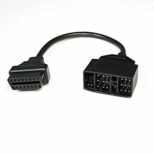 Baceyong 22-poliges OBD1-zu-16-poliges OBD2-Konverter-Adapterkabel für TO-YOTA-Diagnosescanner, schwarz mit zwei Anschlüssen Baceyong 22-poliges OBD1-zu-16-poliges OBD2-Konverter-Adapterkabel für TO-YOTA-Diagnosescanner, schwarz mit zwei Anschlüssen von Baceyong
