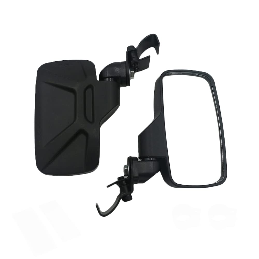 Baceyong 2pcs Motorrad Rückspiegel, PP UTV Rückspiegel Seitenspiegel mit Halterung, Oversize Lens Clear Rückspiegel Ersatz, P-olaris R-anger Baceyong 2pcs Motorrad Rückspiegel, PP UTV Rückspiegel Seitenspiegel mit Halterung, Oversize Lens Clear Rückspiegel Ersatz, P-olaris R-anger von Baceyong