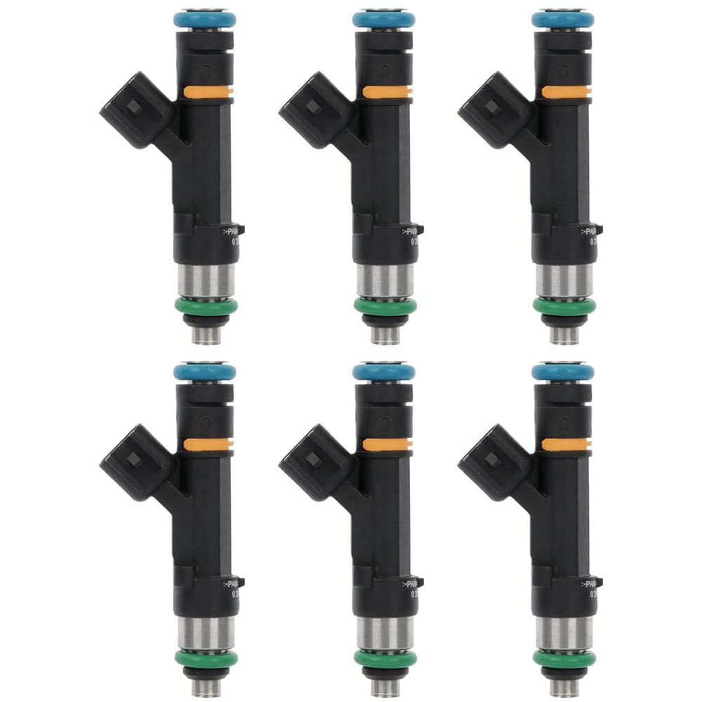 Baceyong 6 Auto-Einspritzdüsen 0280158119, 4861667AA, FJ1029, für J eep W*rangler D*odge C*harger C*hrysler 3.3L 3.8L Auto-Kraftstoffadapter mit 4 Löchern Baceyong 6 Auto-Einspritzdüsen 0280158119, 4861667AA, FJ1029, für J eep W*rangler D*odge C*harger C*hrysler 3.3L 3.8L Auto-Kraftstoffadapter mit 4 Löchern von Baceyong