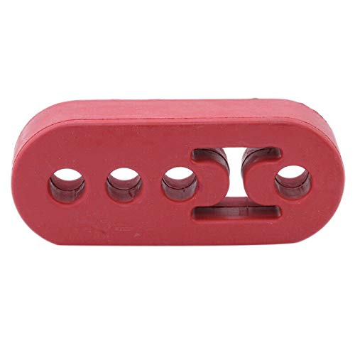 Baceyong Auspuffaufhänger aus hochdichtem Gummi in Rot/Blau/Gelb, universell verstellbarer 4-Loch-Auspuffaufhänger mit Rauschunterdrückung von Baceyong