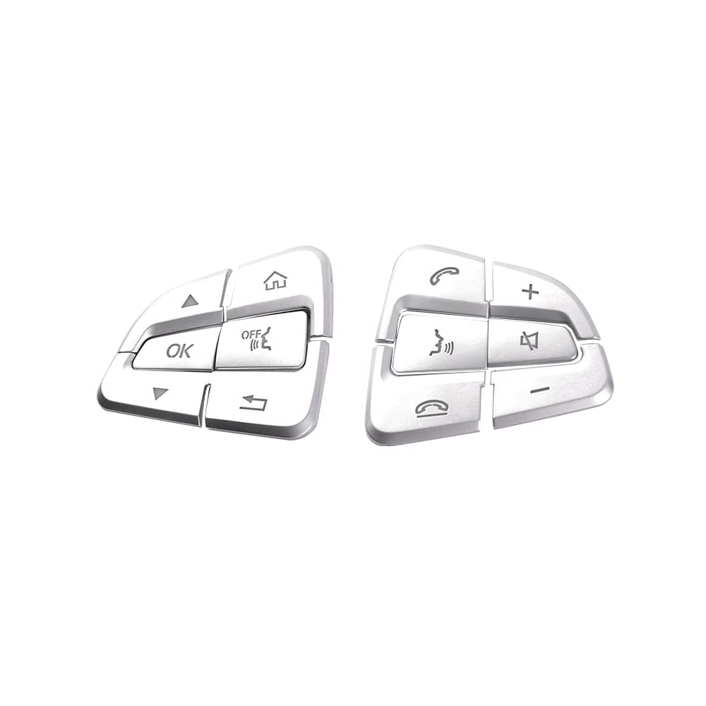 Baceyong Auto-Styling-Lenkradknopf-Abdeckungs-Aufkleber, Kompatibel mit Mercedes Benz GLA CLA GLS GLE CLS SL A B-Klasse Baceyong Auto-Styling-Lenkradknopf-Abdeckungs-Aufkleber, Kompatibel mit Mercedes Benz GLA CLA GLS GLE CLS SL A B-Klasse von Baceyong