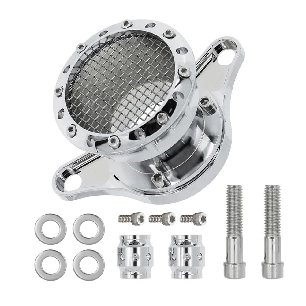 Baceyong Motorrad Luftfilter, Motorrad Luftfilter Ansaugsystem Kits, Kompatibel mit Ha-rley Sportster Bügeleisen 883 XL883 XL1200 Forty Eight 48 Seventy Two 72 1991-2016, Chromsilber Baceyong Motorrad Luftfilter, Motorrad Luftfilter Ansaugsystem Kits, Kompatibel mit Ha-rley Sportster Bügeleisen 883 XL883 XL1200 Forty Eight 48 Seventy Two 72 1991-2016, Chromsilber von Baceyong