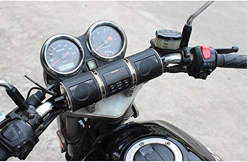 Motorrad Bluetooth Audio Sound, Baceyong Wasserdichtes 12V Bluetooth FM Fahrradradio mit Stereo-Soundsystem für Mountainbikes, Jetskis, Fernbedienungsradio, MP3-Player - Gold von Baceyong
