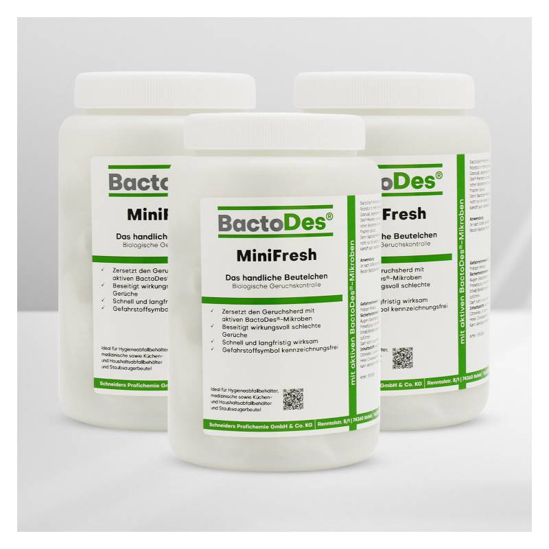 BactoDes-MiniFresh Geruchsneutralisierer-Säckchen Bundle 3x20 Stück. von BactoDes