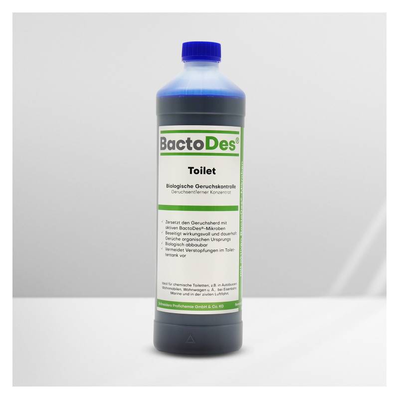 BactoDes-Toilet biologischer Geruchsentferner für Campingtoiletten 1L von BactoDes