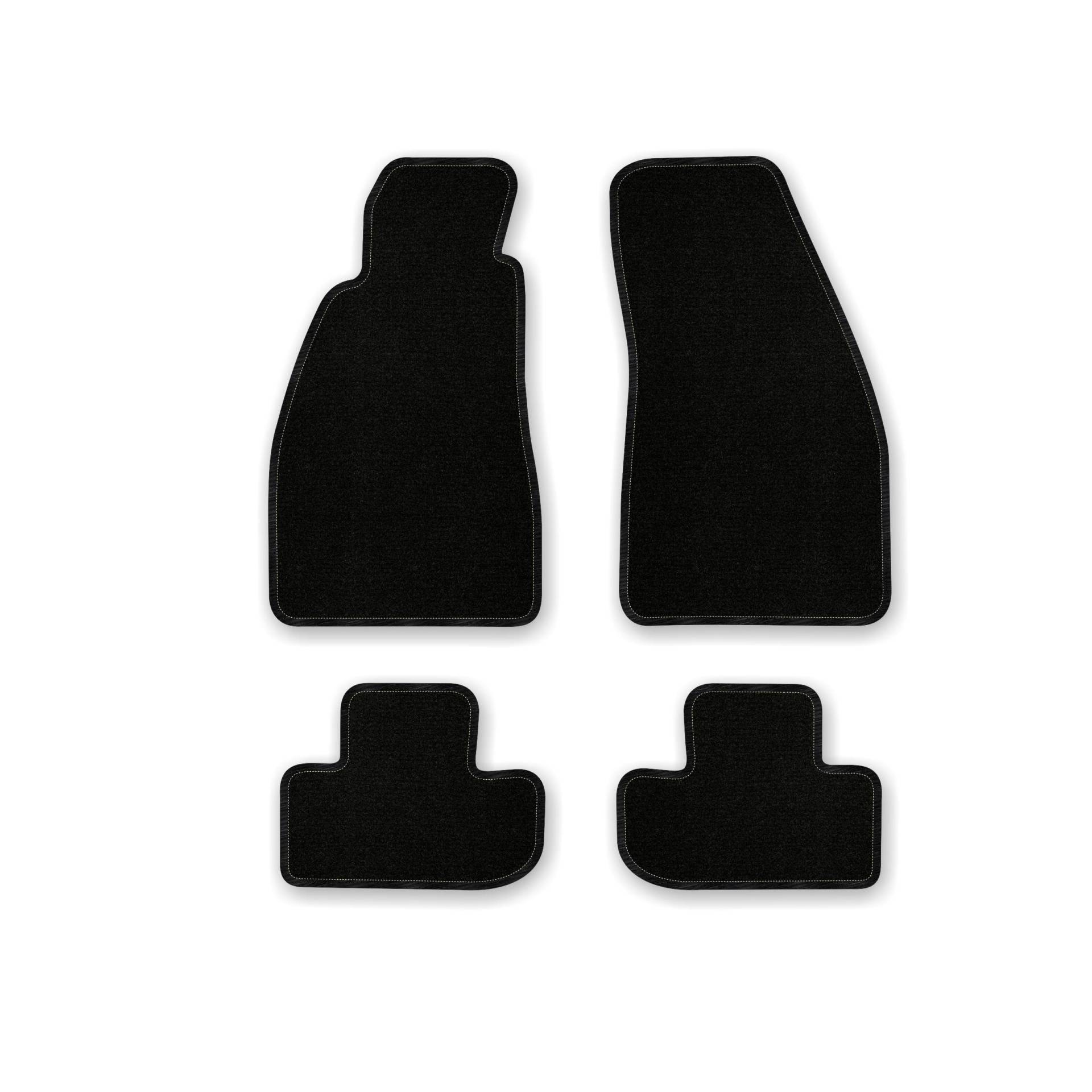 Bär-AfC Auto Fußmatten Basic passend für Alfa Romeo GTV 916 1998-2005, Autoteppiche Nadelvlies Schwarz, Rand Kettelung Schwarz, Set 4-teilig, AL00021n von Bär-AfC