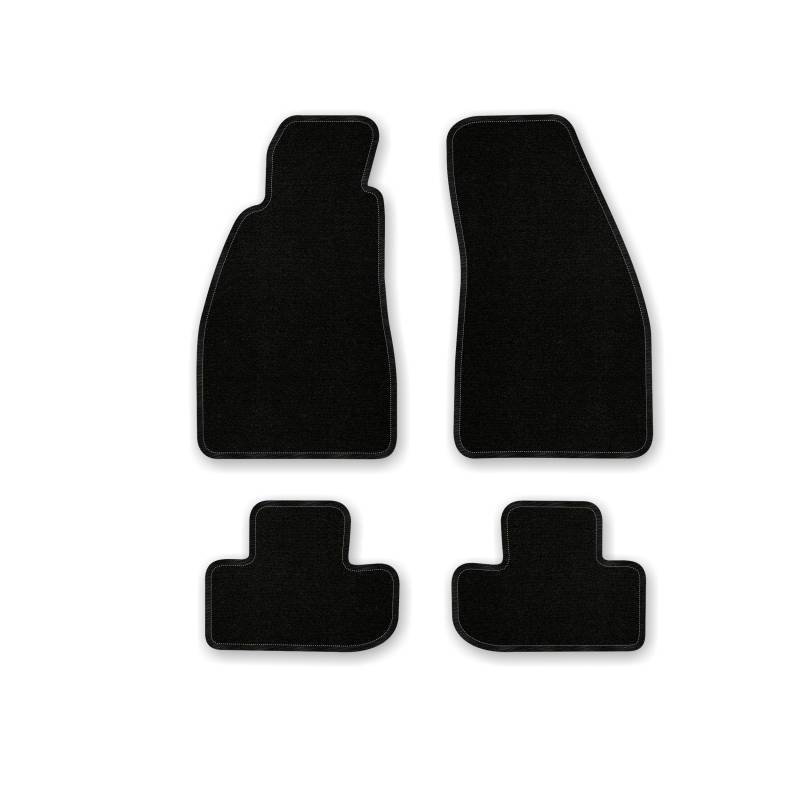 Bär-AfC Auto Fußmatten Basic passend für Alfa Romeo GTV 916 1998-2005, Autoteppiche Nadelvlies Schwarz, Rand Kettelung Schwarz, Set 4-teilig, AL00021n von Bär-AfC