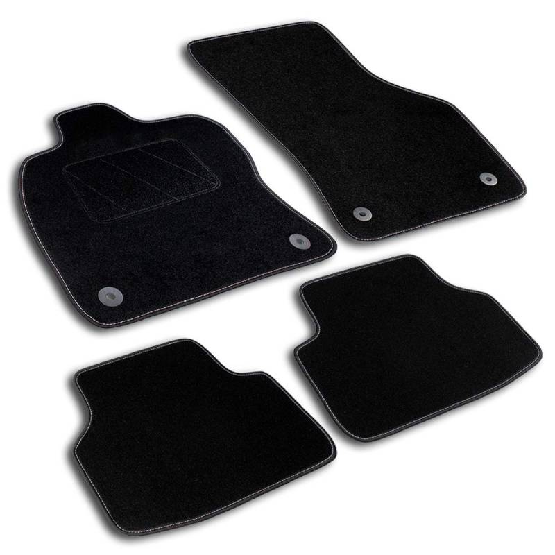 Bär-AfC Auto Fußmatten Classic passend für Opel Omega Typ B 1994-2003, Autoteppiche Nadelvlies Schwarz, Rand Kettelung Schwarz, Textiler Trittschutz, Set 4-teilig, OP02841 von Bär-AfC