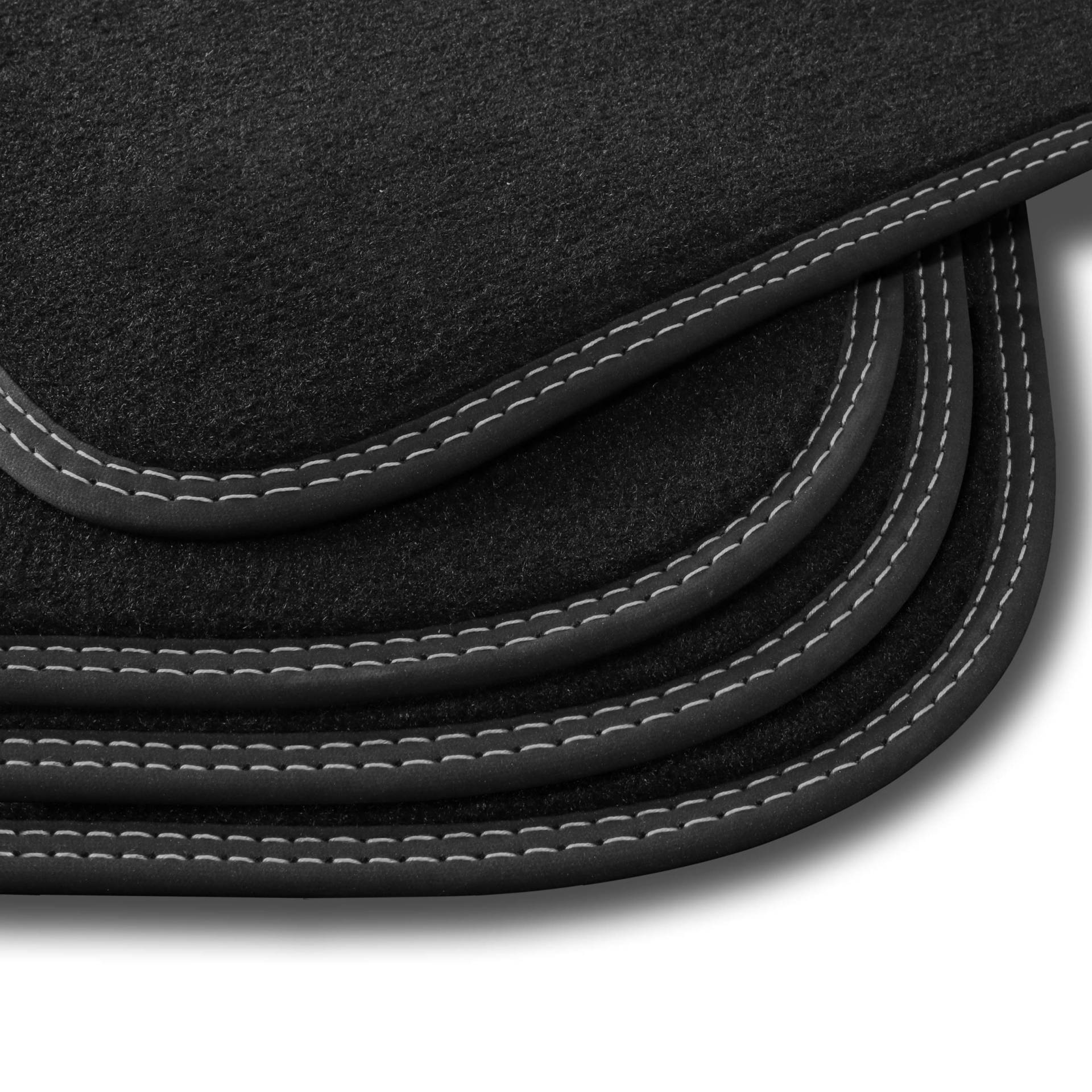 Bär-AfC Auto Fußmatten Premium passend für VW Crafter Wohnmobil Teilintegriert ab 2018, Autoteppiche Velours Schwarz, Nubuk Band Schwarz, Doppelnaht Silber + Silber, Set 1-teilig, VW63394 Bär-AfC Auto Fußmatten Premium passend für VW Crafter Wohnmobil Teilintegriert ab 2018, Autoteppiche Velours Schwarz, Nubuk Band Schwarz, Doppelnaht Silber + Silber, Set 1-teilig, VW63394 von Bär-AfC