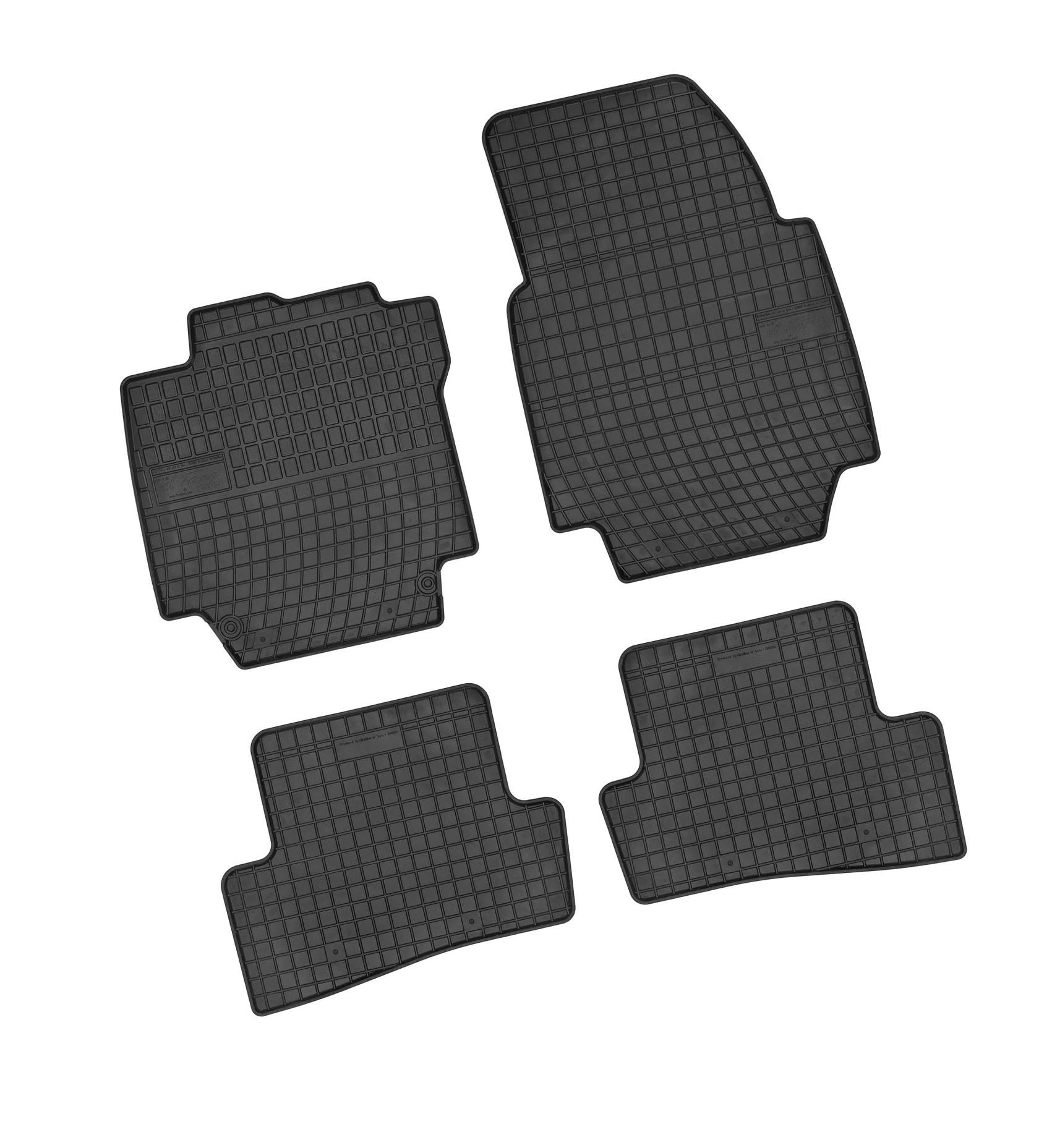 Bär-AfC RE08102n Gummimatten Auto Fußmatten Schwarz, Erhöhter Rand, Set 4-teilig, Passgenau für Modell Siehe Details von Bär-AfC