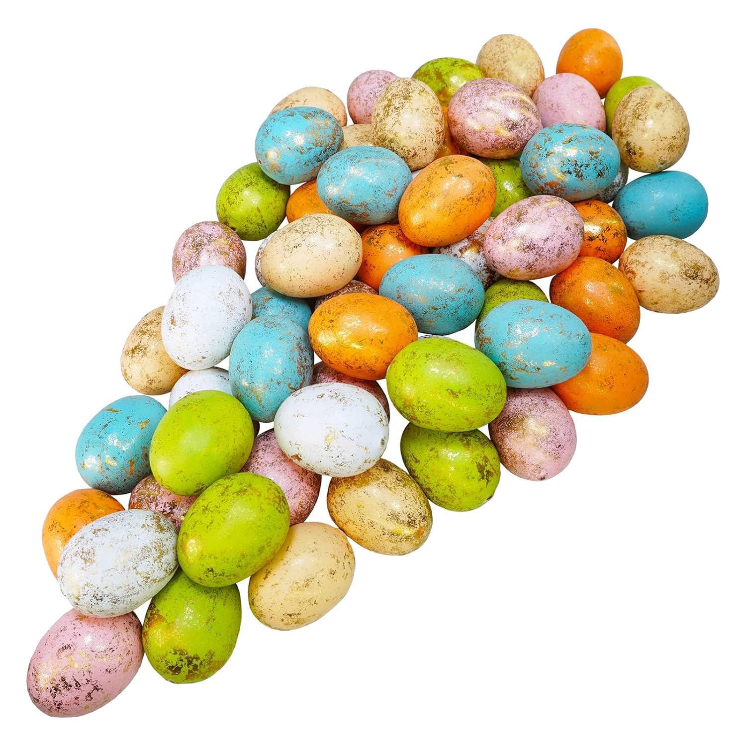 Baeroprki 60 Stück Schaumstoff Ostereier in 6 Farben, Pastell Ostereier, Dekorationen, Goldene Ostereier, Dekorative Goldgesprenkelte Eier Baeroprki 60 Stück Schaumstoff Ostereier in 6 Farben, Pastell Ostereier, Dekorationen, Goldene Ostereier, Dekorative Goldgesprenkelte Eier von Baeroprki