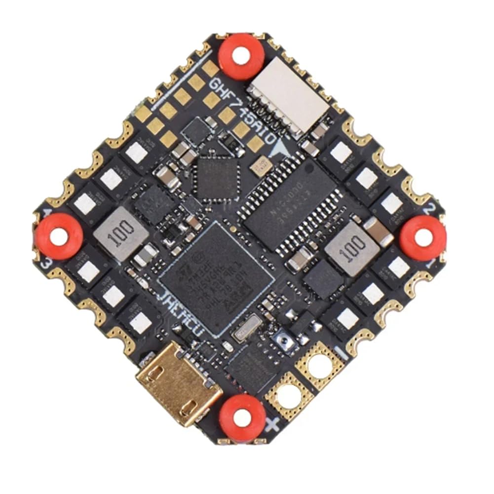 Baeroprki GHF745AIO MPU6000 F745 Flight Controller BLHELI32 G071 4in1 ESC 25,5X25,5mm 3-6S für FPV Freestyle Drohnen (40A) von Baeroprki