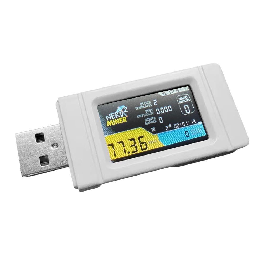 Baeroprki Nerdminer USB Miner 77KH/S mit Farbbildschirm BTC Solo Lotterie Mining Miner Mini Bitcoin BTC Miner Nerd Miner Baeroprki Nerdminer USB Miner 77KH/S mit Farbbildschirm BTC Solo Lotterie Mining Miner Mini Bitcoin BTC Miner Nerd Miner von Baeroprki