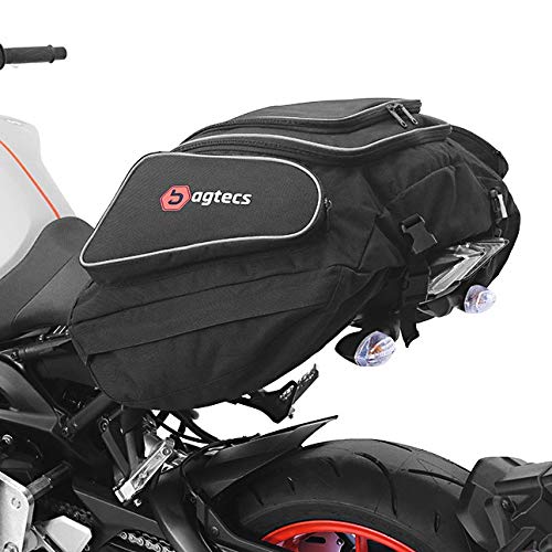 Bagtecs Motorrad Hecktasche für Moto Guzzi V7 Gepäck-Tasche Motoroller Motorradgepäck für sozius hinten schwarz von Bagtecs