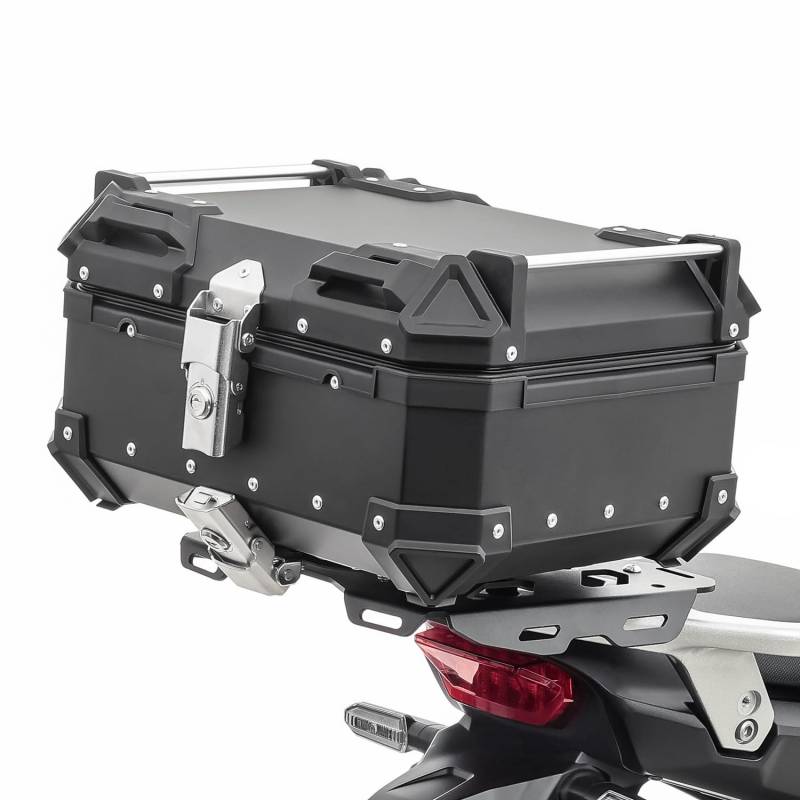 Bagtecs Motorrad Alu Top Case XB22 Aluminium 22 Liter schwarz von Bagtecs