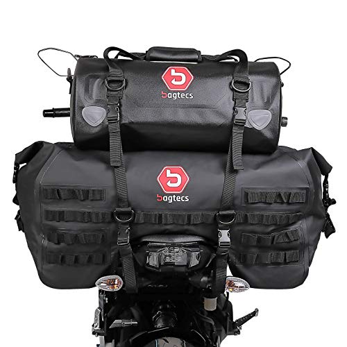 Motorrad Hecktasche Set Bagtecs SX70 + XF30 Volumen 100 L Drybag Wasserdicht von Bagtecs