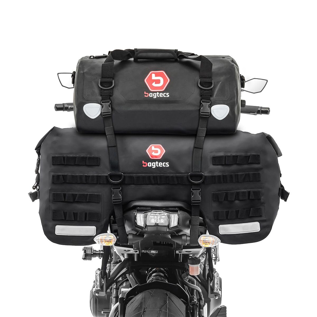 Motorrad Hecktasche Set Bagtecs SX70 + XF30 Volumen 100 L Drybag Wasserdicht Motorrad Hecktasche Set Bagtecs SX70 + XF30 Volumen 100 L Drybag Wasserdicht von Bagtecs