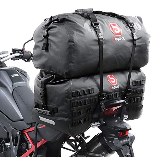 Motorrad Hecktasche Set Bagtecs SX70 + XF80 Volumen 150 L Dry Bag Wasserdicht von Bagtecs