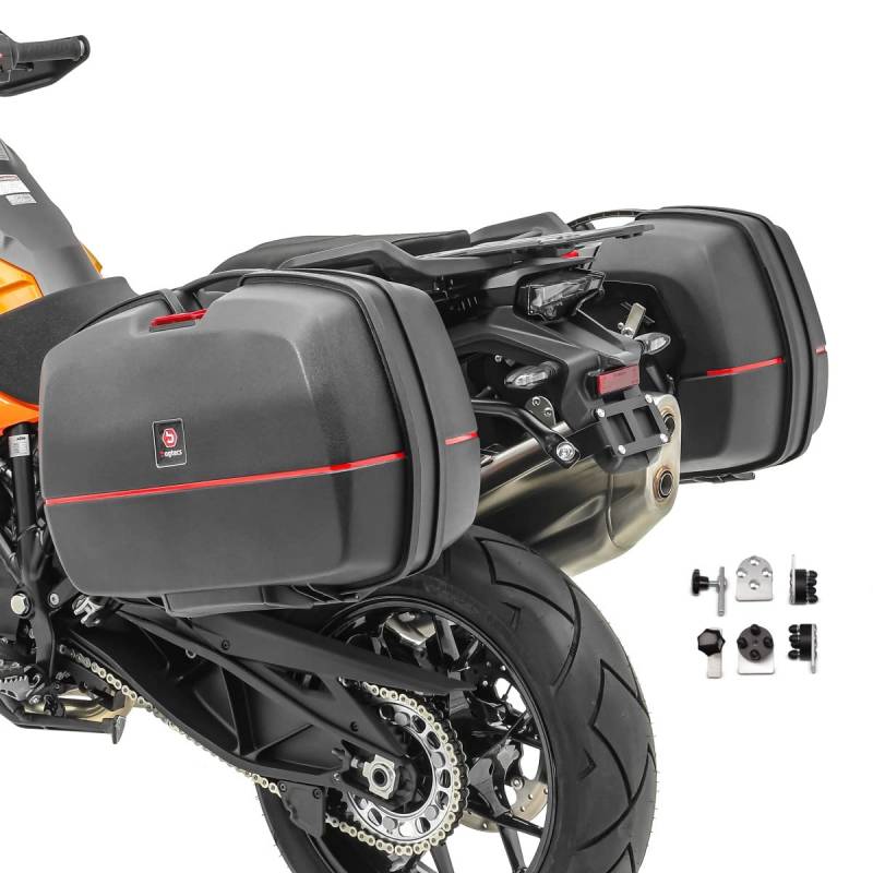 Motorrad Koffer Bagtecs TB8S Seitenkoffer 2x45 Liter + Anbauadapter von Bagtecs