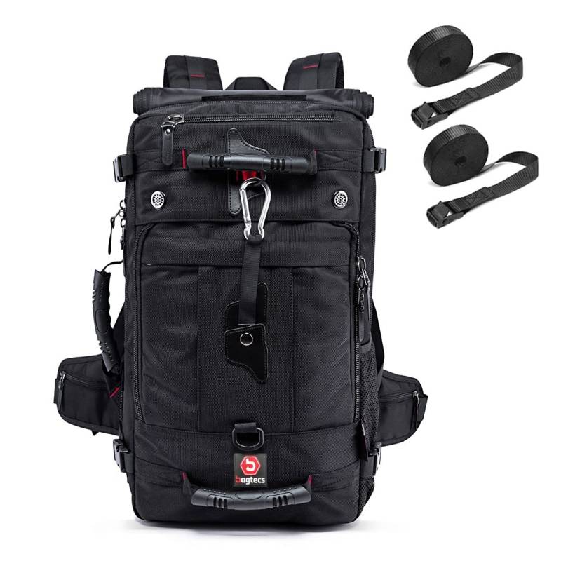 Motorrad Rucksack/Hecktasche Bagtecs HK4 45l + 2 Spanngurte schwarz von Bagtecs