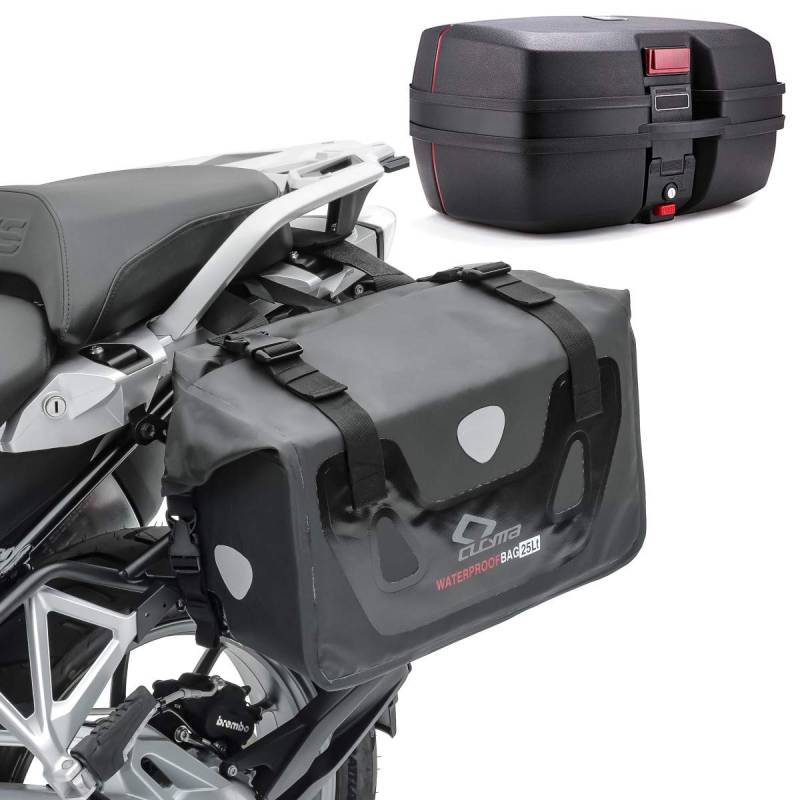 Satteltaschen Set für Honda CBF 600 / S + Topcase TP8 von Bagtecs