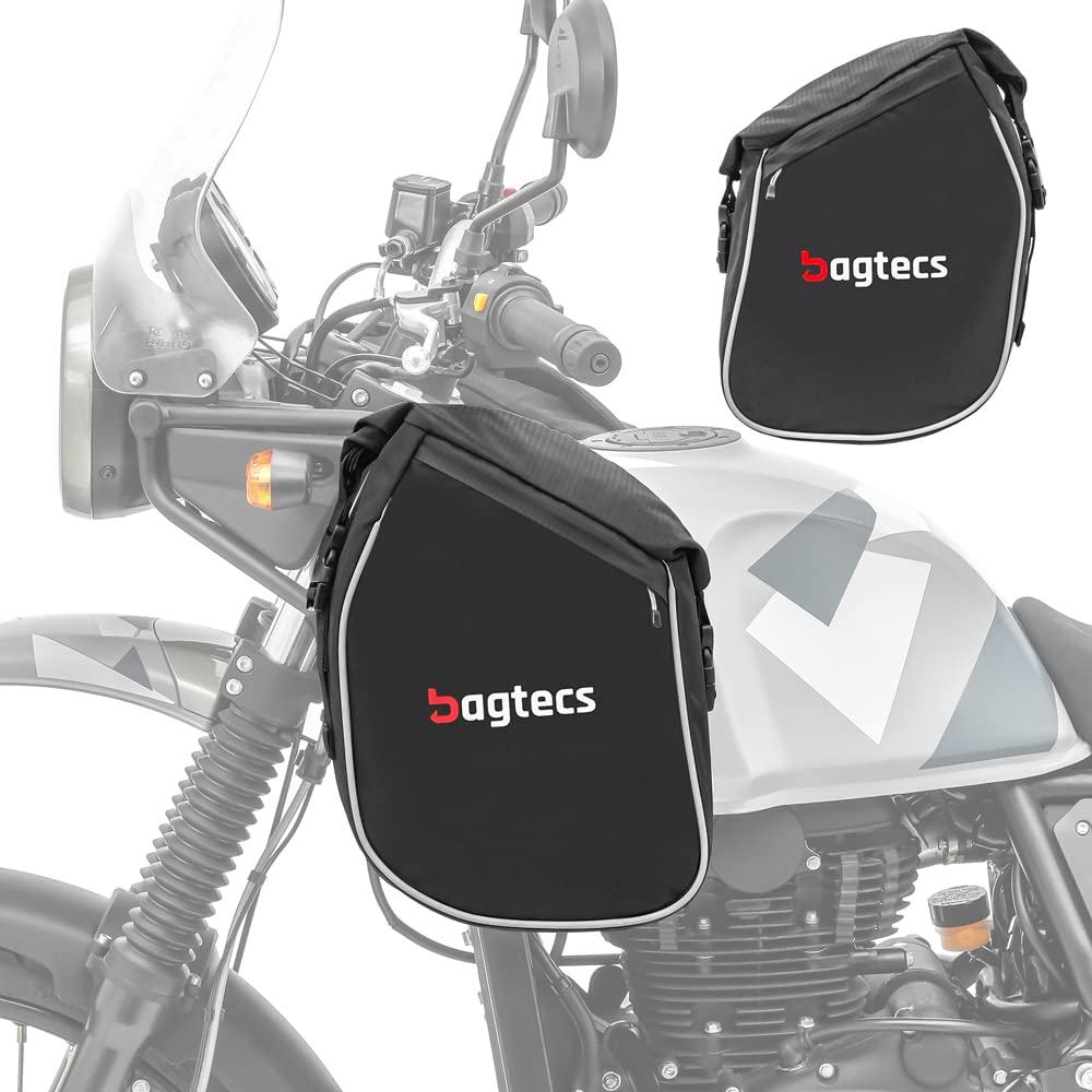 Bagtecs Motorradtasche für Royal Enfield Himalayan, je 7 l, Paar, Schwarz, wasserdicht, Motorschutzbügermontage, 31 x 11,5 x 40 cm Bagtecs Motorradtasche für Royal Enfield Himalayan, je 7 l, Paar, Schwarz, wasserdicht, Motorschutzbügermontage, 31 x 11,5 x 40 cm von Bagtecs