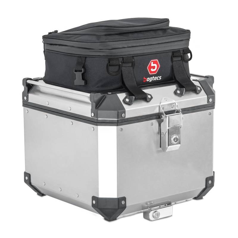 Bagtecs Zusatztasche Aluminium Topcase für BMW R 1250 GS / Adventure 19-23 BF1 - Motorrad-Zusatzkoffer - Tasche - Motorradtasche von Bagtecs