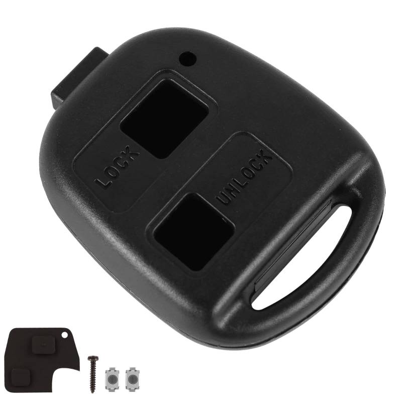 Bahan Alamy 2 Tasten Toyota Schlüsselgehäuse für Aygo, Corolla, Yaris, RAV4, Prado, Avensis, Land Cruiser, Previa, Echo, Tarago, Alphard - Autoschlüssel Fernbedienung von Bahan alamy