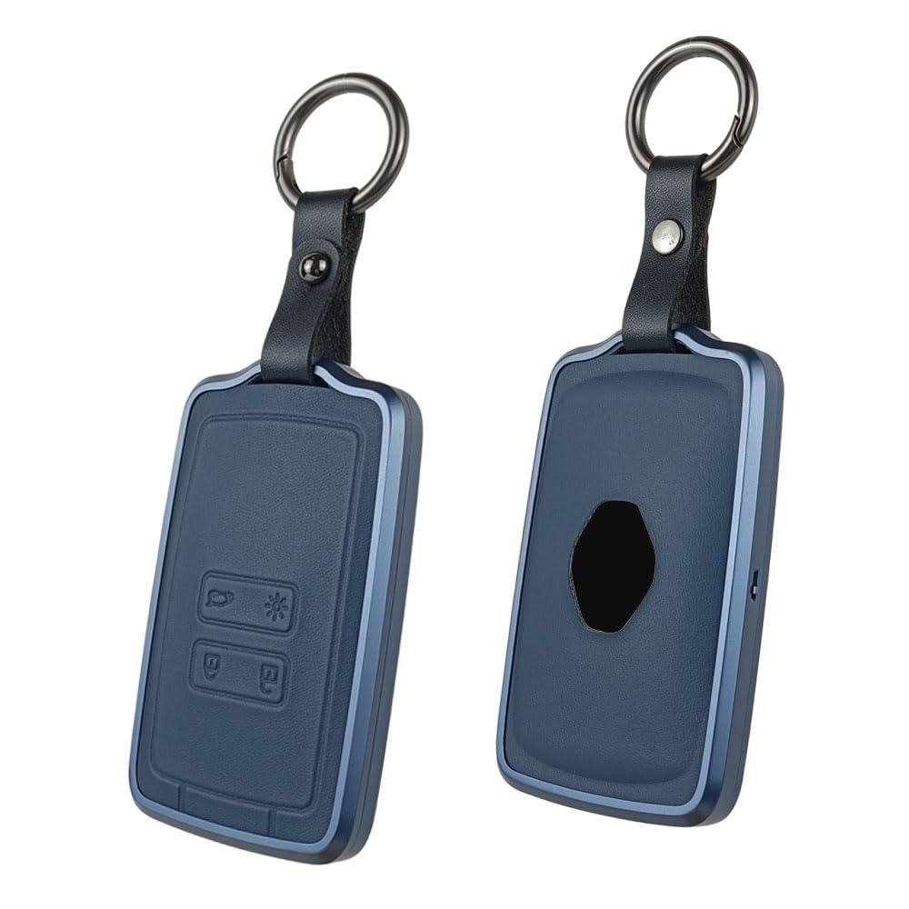 Baisirui Autoschlüssel Hülle kompatibel mit Renault 4-Tasten Smartkey Autoschlüssel Dacia Jogger Schlüsselhülle für Kadjar Megane Arkana Duster Schlüssel Hülle Zubehör (blau) von Baisirui