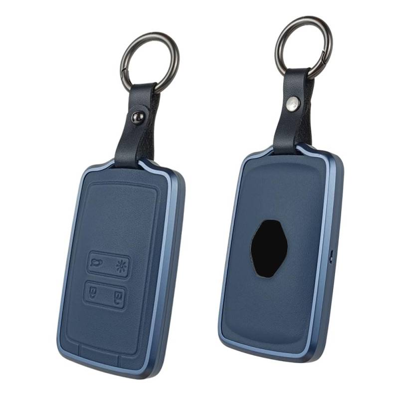 Baisirui Autoschlüssel Hülle kompatibel mit Renault 4-Tasten Smartkey Autoschlüssel Dacia Jogger Schlüsselhülle für Kadjar Megane Arkana Duster Schlüssel Hülle Zubehör (blau) von Baisirui