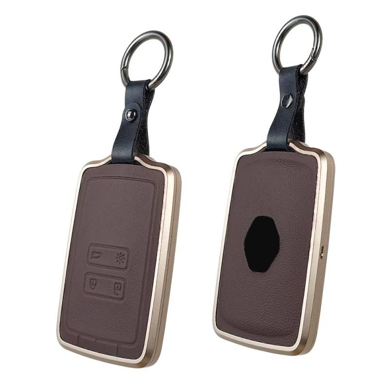 Baisirui Autoschlüssel Hülle kompatibel mit Renault 4-Tasten Smartkey Autoschlüssel Dacia Jogger Schlüsselhülle für Kadjar Megane Arkana Duster Schlüssel Hülle Zubehör (golden) von Baisirui