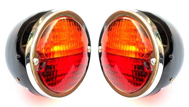 Bajato Taillight: Round Vintage Tractor with License Plate Rear Window 12v (pack of 2) 11000803 L von Bajato
