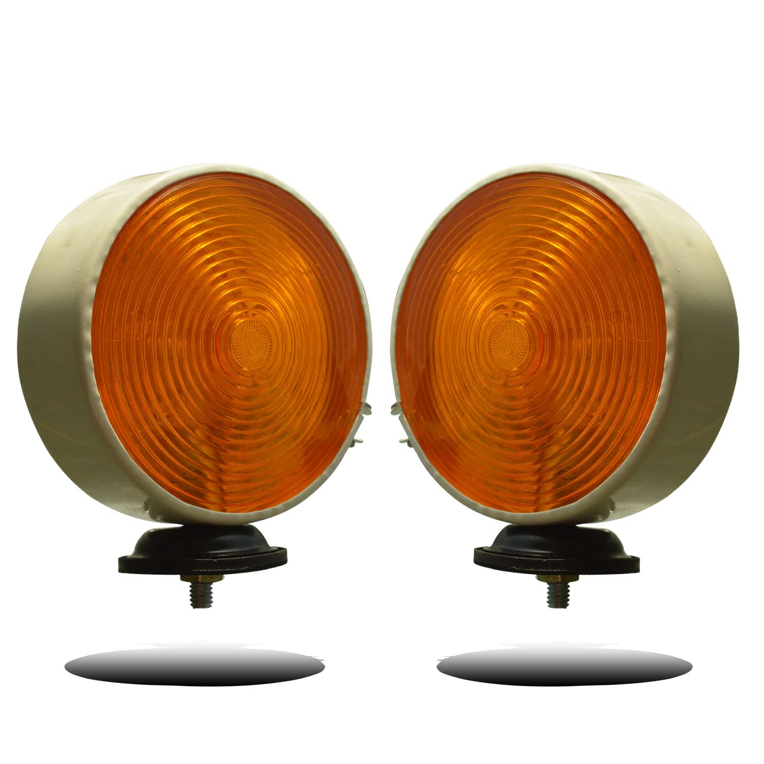 Double Face 12v Lights Set with White Body Suitable for Truck Trailer and Universal Vehicles (Amber) von Bajato