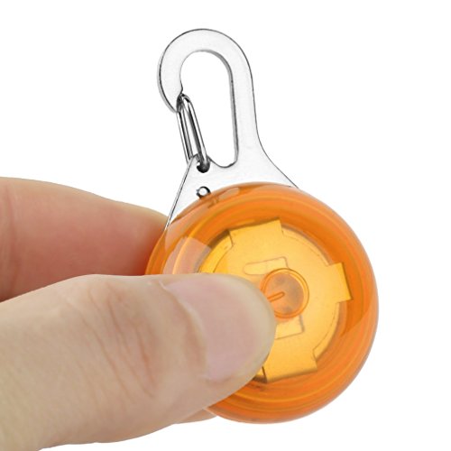 BallylellyHunde LED Anhänger Portable Pet Halskette Durable Nachtlicht Flashing Collar (Farbe: Orange) von Ballylelly
