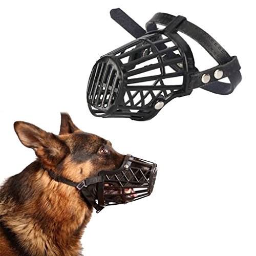 BallylellyStrong Dog Muzzle Basket Anti-Beißende Mund Abdeckung Dog Adjustable Straps Maske (Farbe: Schwarz) (Größe: 2) von Ballylelly