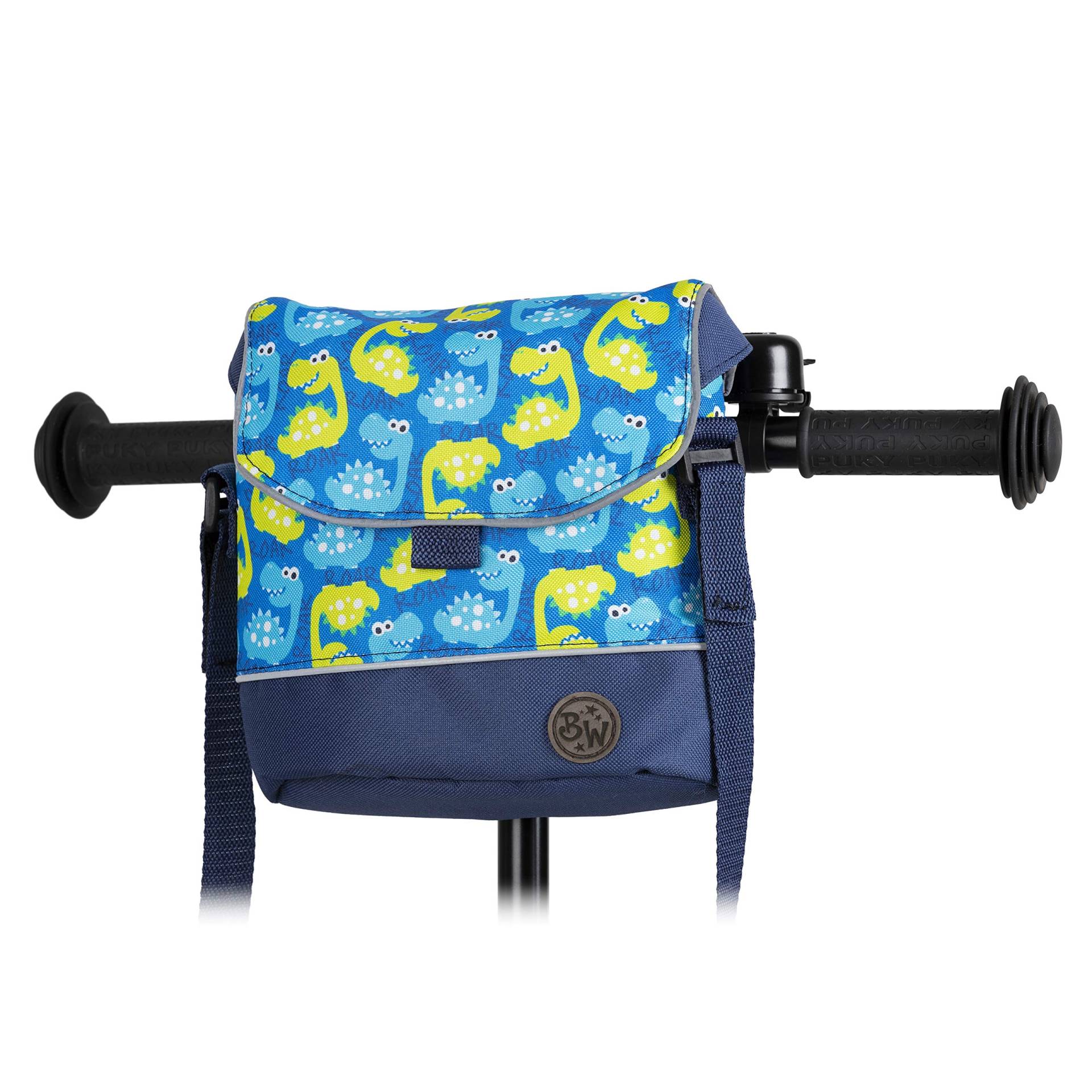 BAMBINIWELT Lenkertasche Tasche kompatibel mit Puky mit Woom Laufrad Räder Roller Fahrrad Fahrradtasche für Kinder wasserabweisend mit Schultergurt (Modell 11) von BambiniWelt by Rafael K.