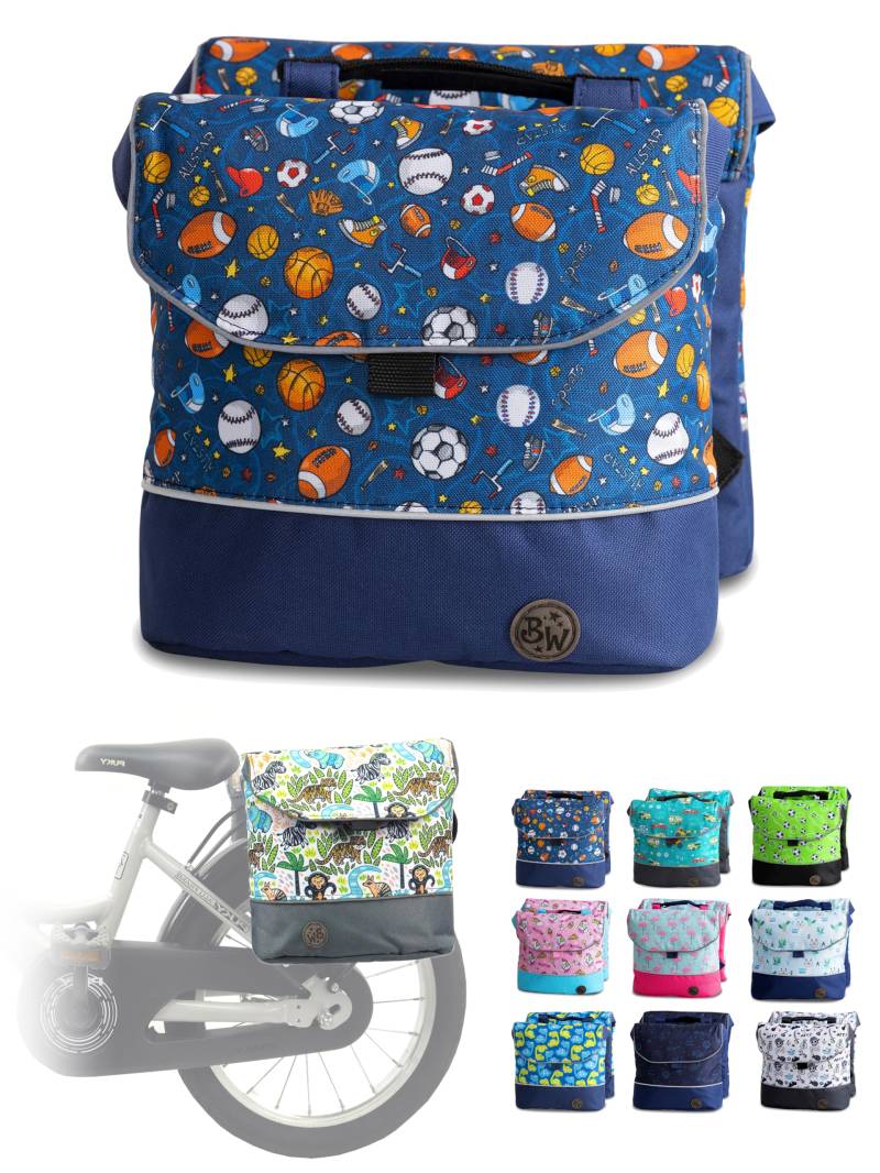 BambiniWelt by Rafael K. Gepäcktasche Gepäckträgertasche für Fahrrad [Fahrradtasche für Kinder] wasserabweisend geeignet für 12-18 Zoll z.B. für Puky oder Woom Räder (Modell 1 (M1)) von BambiniWelt by Rafael K.