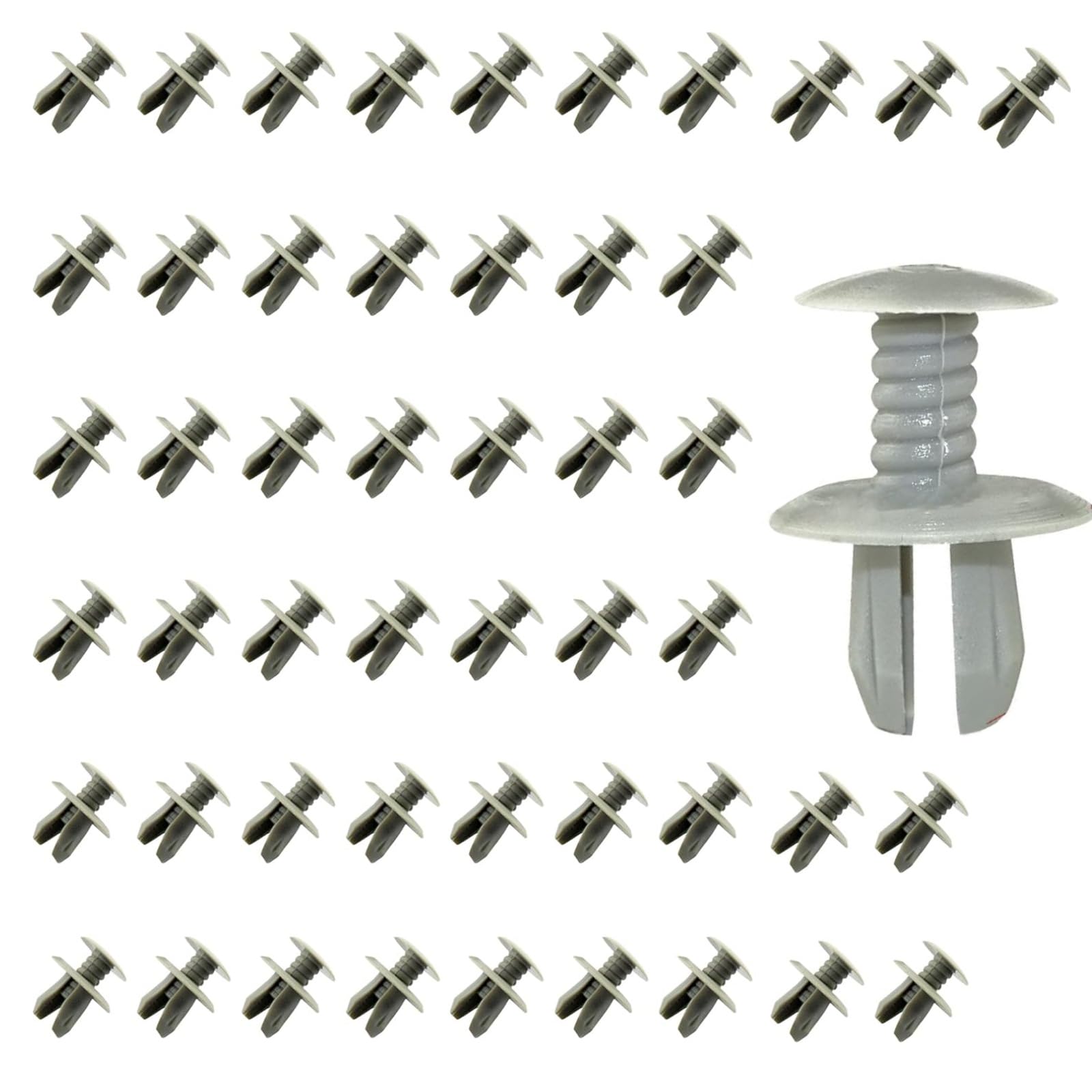 100 Stück Befestigungsclips für VW T4 T5, 701867299, 70186729901C, 70186729982V, 7018672999B9, 7H086729901C,Verkleidung Clips Türverkleidung Halter Kfz Werkzeug Verkleidungsklammern Ersatz (Grau) von Bamyli