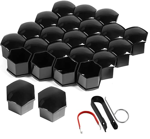 20 STK Radschraubenkappen 17mm Radmuttern Kappen mit Radschraubenkappen Abzieher Kappen für Radmuttern Schraubenkappen Schraubenabdeckung Radschrauben Abdeckkappen für Radschrauben für Autos (17mm) von Bamyli