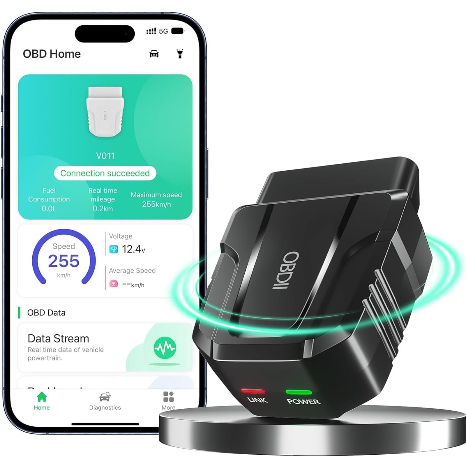 OBD2 BT 5.4 Auto-Diagnosegerät für Autos und Motorräder, Banaone BT OBD2 Diagnosegerät für iOS & Android OBDII Auto Scanner mit Batterietest Auto, Auto Fehlercode lesen und löschen OBD2 BT 5.4 Auto-Diagnosegerät für Autos und Motorräder, Banaone BT OBD2 Diagnosegerät für iOS & Android OBDII Auto Scanner mit Batterietest Auto, Auto Fehlercode lesen und löschen von Banaone