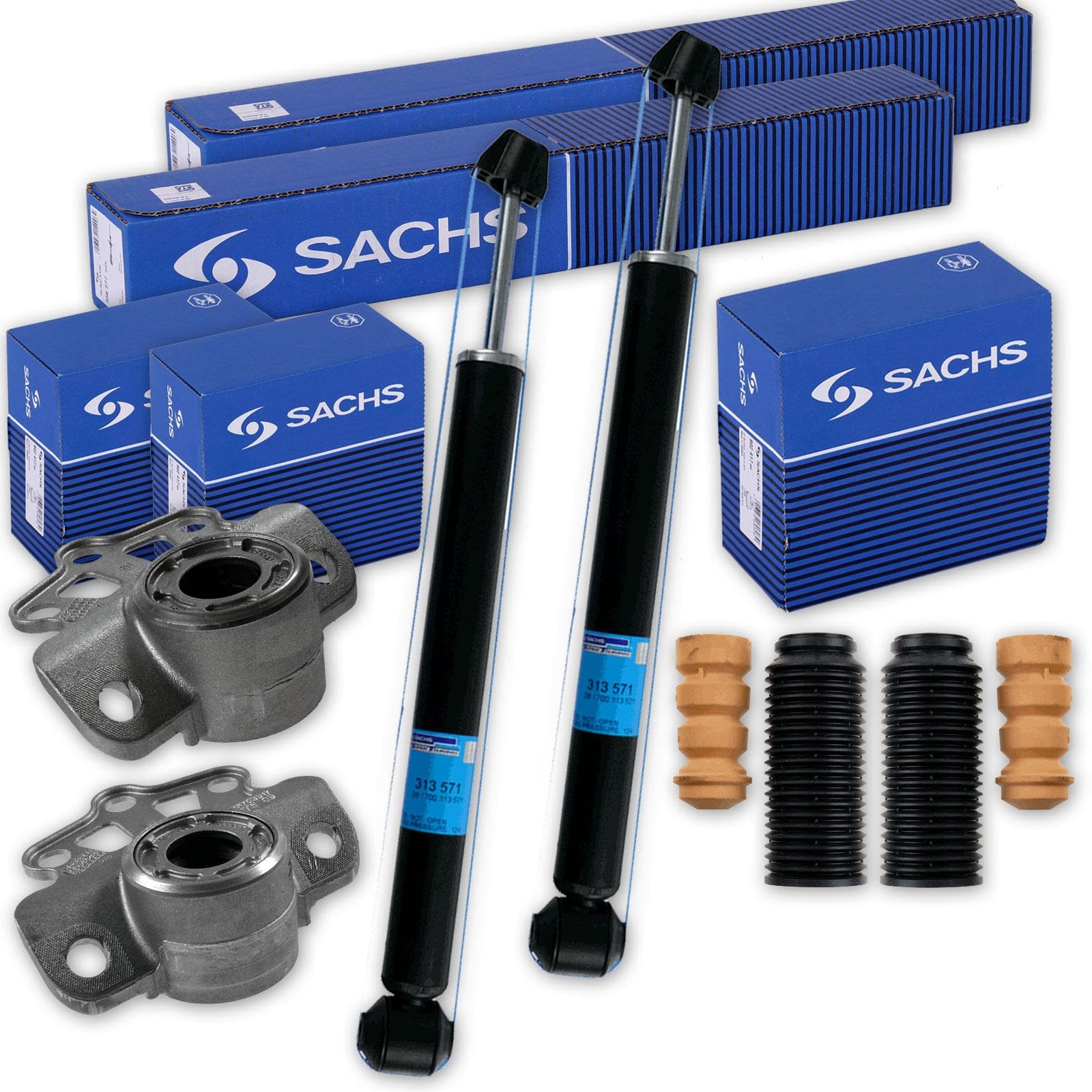 2x SACHS Stoßdämpfer + Domlager + Protection-Kit hinten passend für Punto 199 2x SACHS Stoßdämpfer + Domlager + Protection-Kit hinten passend für Punto 199 von BandelOne