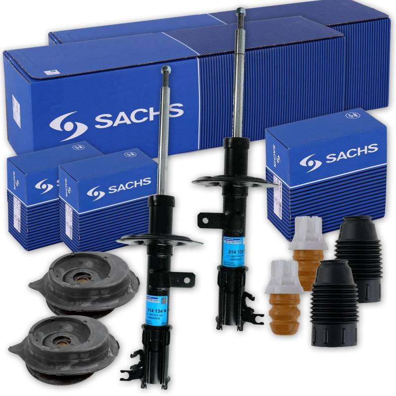2x SACHS Stoßdämpfer + Domlager + Protection-Kit vorne passend für Panda [169] von BandelOne