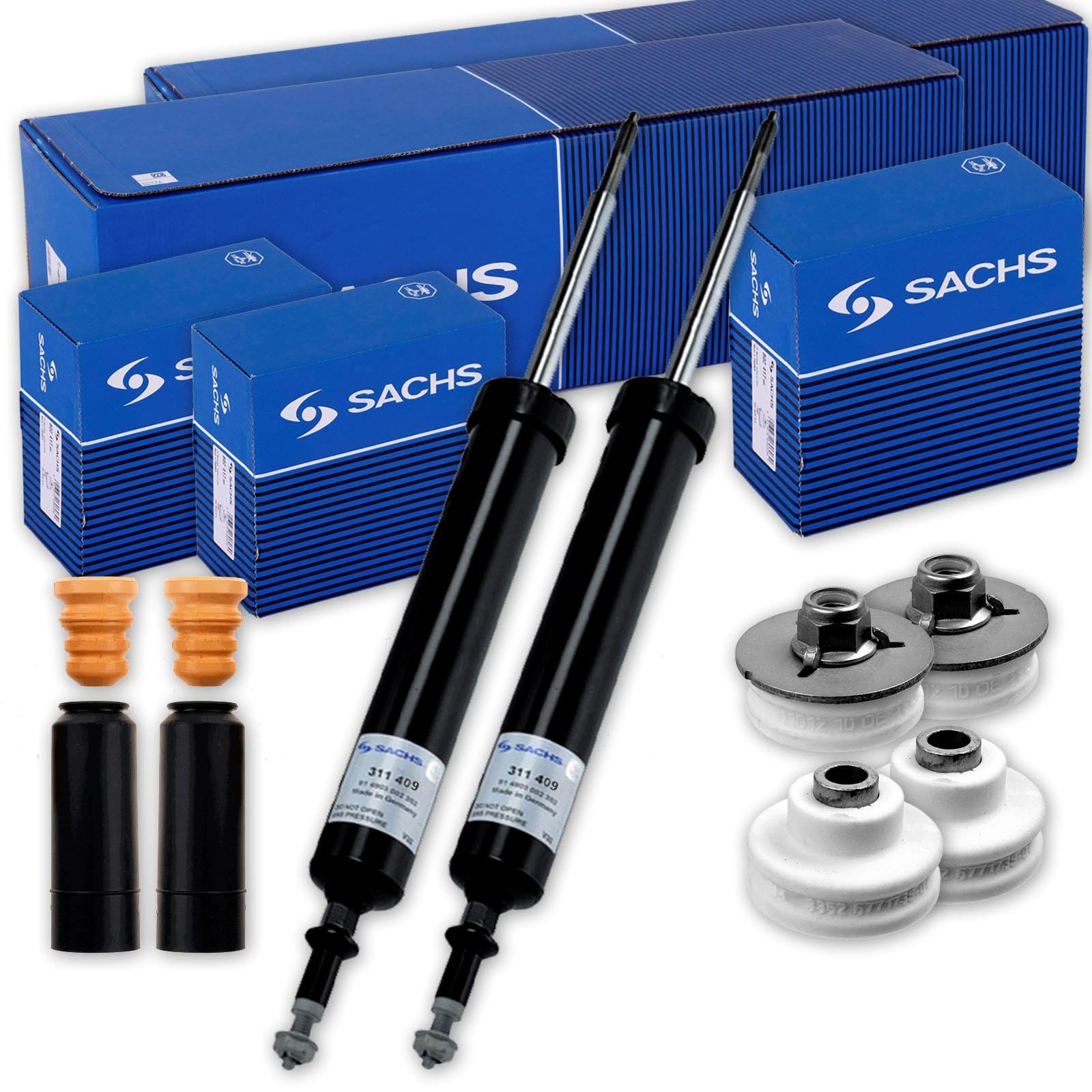 2x SACHS Stoßdämpfer + Domlager + Protection hinten passend für E81 E82 E90 E91 2x SACHS Stoßdämpfer + Domlager + Protection hinten passend für E81 E82 E90 E91 von BandelOne