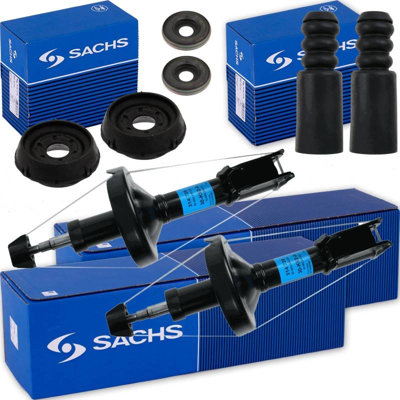 2x SACHS Stoßdämpfer + Domlager vorne passend für Clio 2 Twingo 2 von BandelOne