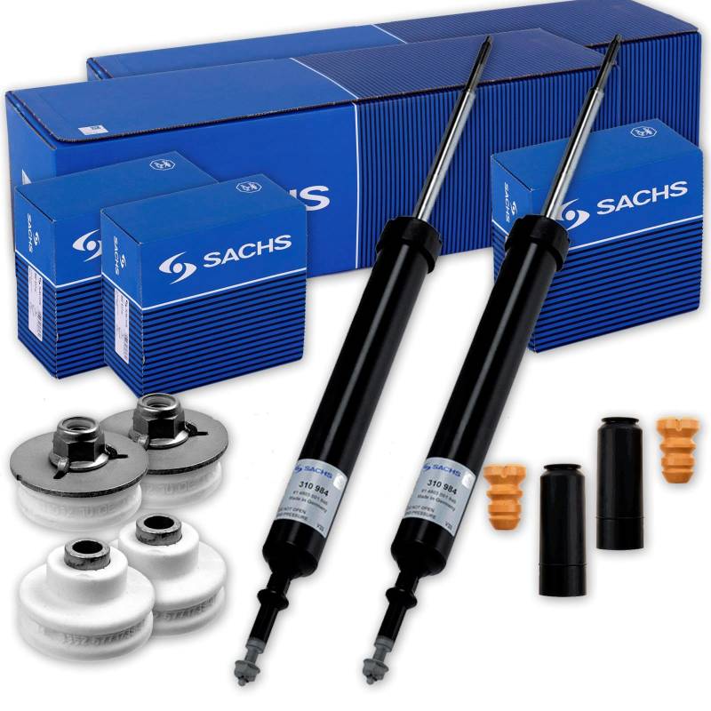 2x SACHS Stoßdämpfer Domlager + Protection-Kit hinten passend für 1 (E81 E87) von BandelOne