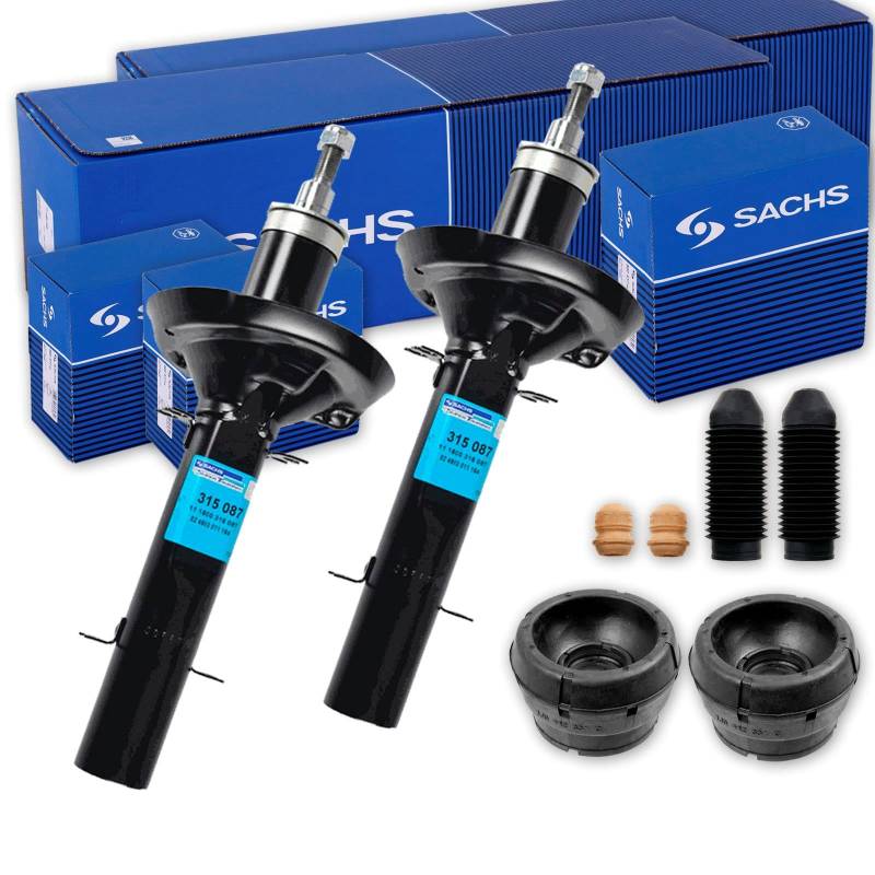 2x SACHS Stoßdämpfer Domlager 1x STAUB VA für A3 Golf 4 von BandelOne